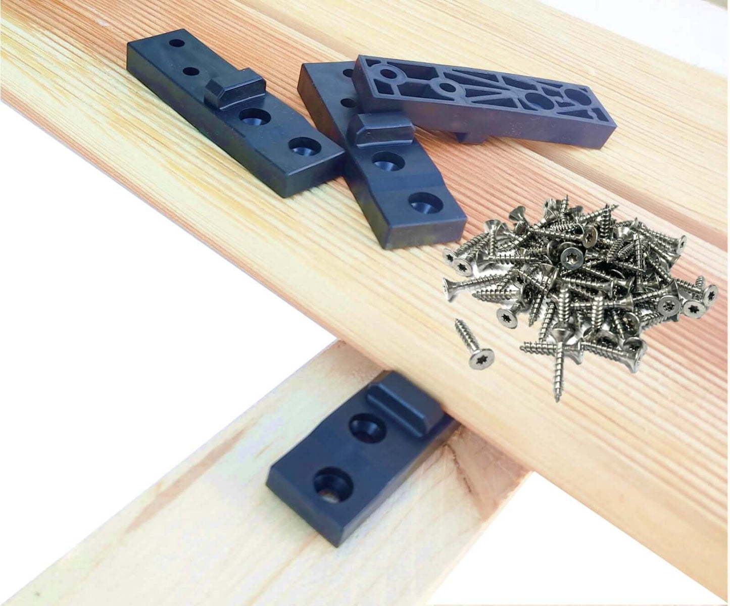 F117 Abstandhalter Set für Terrassen inklusive V2A Holzschrauben und Bit