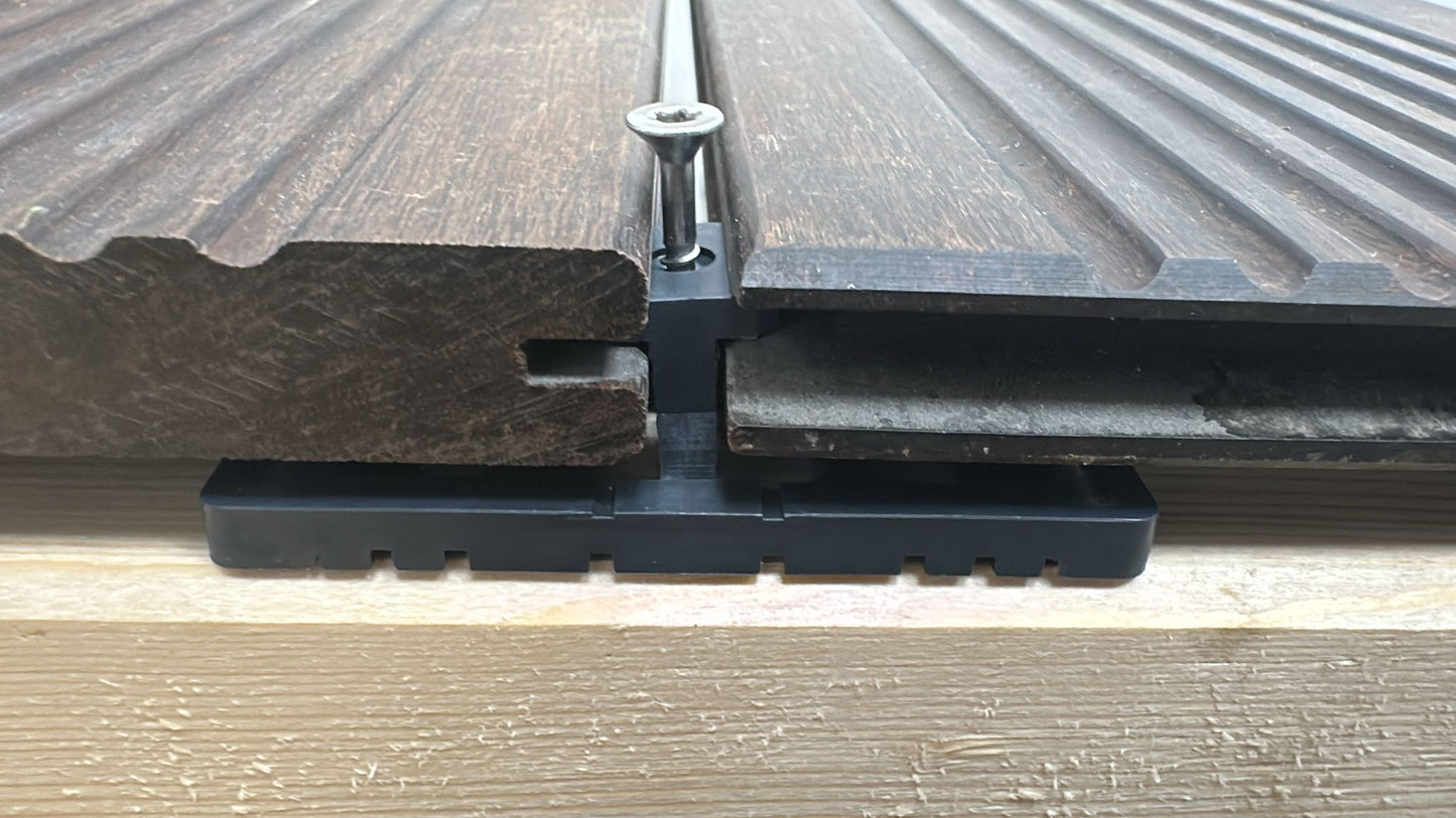 Kombi Abstandhalter / WPC Clips / Terrassenklammer mit Fugenbreite 5mm und abstand zu UK