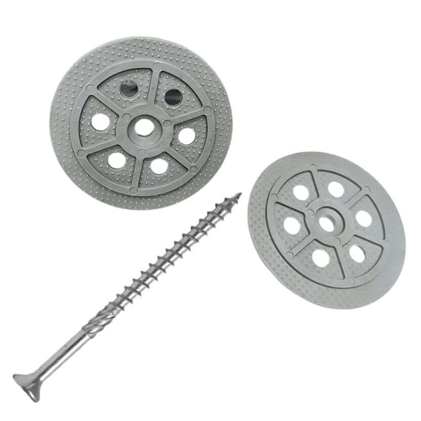 Dämmstoffteller Ø 60mm Inkl. Schrauben 5 x 120mm + 1 Bit Gratis
